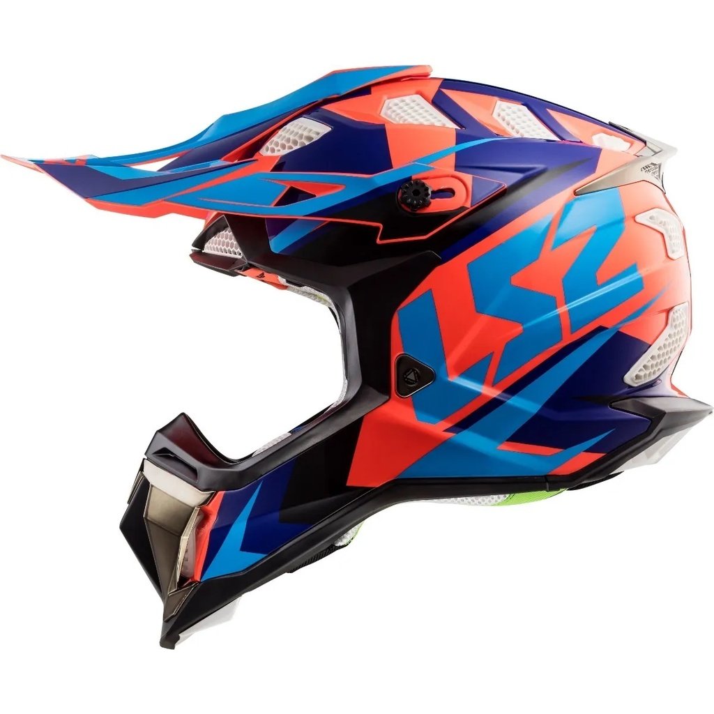 Capacete LS2 MX700 Subverter Evo Nimble Preto/Azul/Laranja