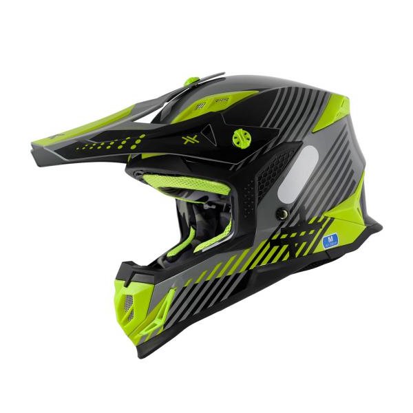 capacete mattos racing atomic fluor cinza