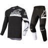 kit calca camisa leatt alpinestars fluid chaser preto branco 1