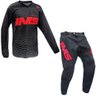 kit calca camisa ims mx preto vermelho 60216