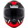 capacete ls2 ff320 stream edge preto vermelho fosco
