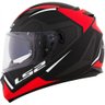 capacete ls2 ff320 stream edge preto vermelho fosco m1