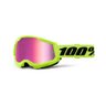 Oculos 100% Espelhado Neon Yellow lente roxa